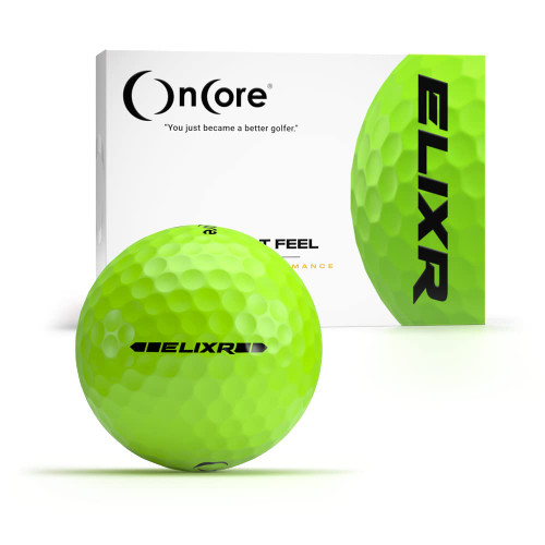 ONCORE GOLF ELIXR Tour Ball (2020) - High Performance Golf Balls - Green Matte (One Dozen | 12 Premium Golf Balls) Unmatched Control, Distance, Feel & Performance