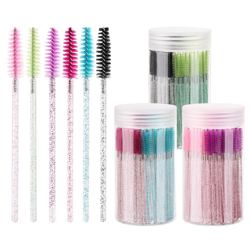 Tbestmax 300 Disposable Spoolies Mascara Wands Eyelashes Brush in Bottle for Eye Lash Extension Eyebrow Makeup 6 Color Tbestmax 300 Disposable Spoolies Mascara Wands Eyelashes Brush in Bottle for Eye Lash Extension Eyebrow Makeup 6 Color