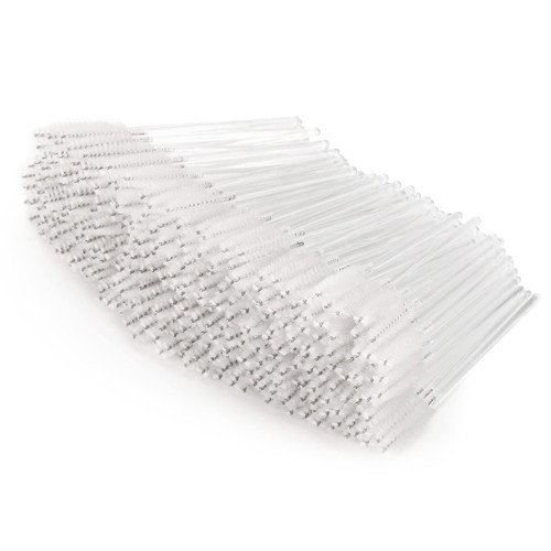Tbestmax 300 Pcs Disposable White Spoolies Mascara Wand Eyelashes Brushes for Eyebrow Eye Lash Extension in Clear Stick Tbestmax 300 Pcs Disposable White Spoolies Mascara Wand Eyelashes Brushes for Eyebrow Eye Lash Extension in Clear Stick