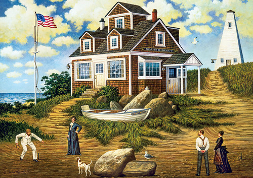 Buffalo Games - Charles Wysocki - A Delightful Day on Sparkhawk Island - 300 Large Piece Jigsaw Puzzle Buffalo Games - Charles Wysocki - A Delightful Day on Sparkhawk Island - 300 Large Piece Jigsaw Puzzle