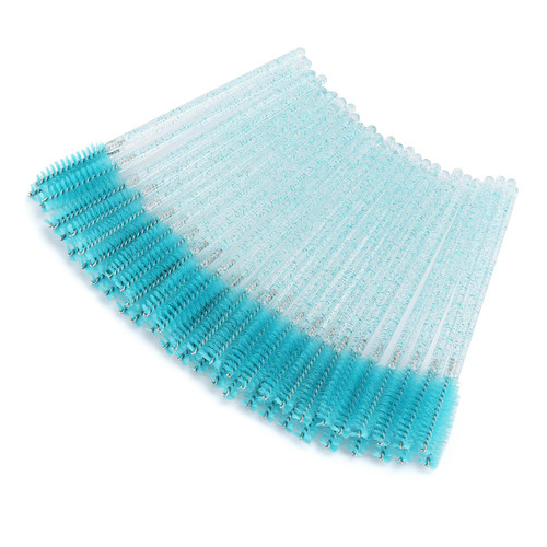 Tbestmax 50 Pcs Disposable Mascara Wands, Crystal Eyebrow Spoolies Brush for Eyelash Extensions, Eye Lash and Makeup Brush (Blue) Tbestmax 50 Pcs Disposable Mascara Wands, Crystal Eyebrow Spoolies Brush for Eyelash Extensions, Eye Lash and Makeup Brush (Blue)