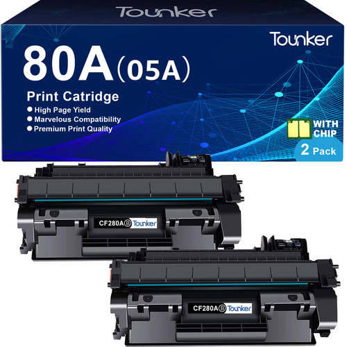 Tounker 80A Toner Cartridge Replacement for HP 80A CF280A 80X CF280X for HP Laserjet Pro 400 M401A M401D M401N M401DNE M401DW M401DN M401 MFP M425DN M425DW Printer