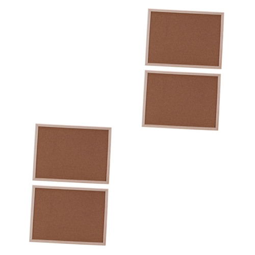 STOBOK 4 Pcs Wooden Push Pin Board Framed Corkboard Cork Bulletin Board Hanging Bulletin Board Decorative Message Board Bulletin Boards Cork Board Photo Wall Office Wall-Mounted Bamboo