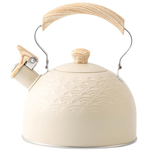 LABRIMP Whistle Kettle Hot Water Kettle Gas Kettle Stainless Steel Whistling Kettle Tea Pot Kettle for Boiling Water Practical Water Pot Boiled Tea Kettle Wood Stove Metal White