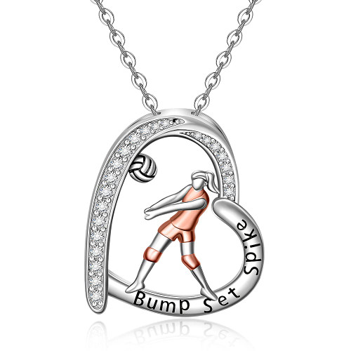 LOVGIFSET Volleyball Necklace Volleyball Pendant Volleyballs Gifts Necklace for Women Girls Sterling Silver Sport Jewelry for Volleyballs Players LOVGIFSET Volleyball Necklace Volleyball Pendant Volleyballs Gifts Necklace for Women Girls Sterling Silver Sport Jewelry for Volleyballs Players