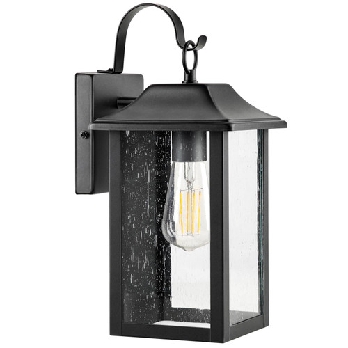 Brightever Outdoor Wall Light Fixture for House, Exterior Porch Lights Waterproof, Matte Black Wall Lantern with Seeded Glass, E26 Socket Wall Sconce for Garage, Doorway, Carriage (Bulb Not Included) Brightever Outdoor Wall Light Fixture for House, Exterior Porch Lights Waterproof, Matte Black Wall Lantern with Seeded Glass, E26 Socket Wall Sconce for Garage, Doorway, Carriage (Bulb Not Included)