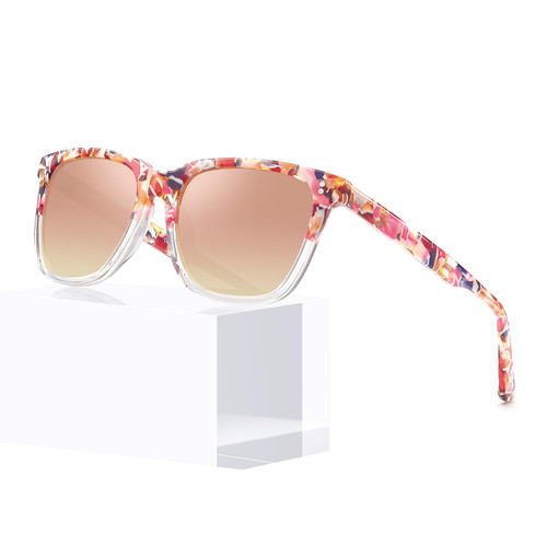 CARFIA Trendy Retro Acetate Womens Sunglasses Polarized UV Protection, Small Face Square Frame Classic Pink Lens CA5354C CARFIA Trendy Retro Acetate Womens Sunglasses Polarized UV Protection, Small Face Square Frame Classic Pink Lens CA5354C