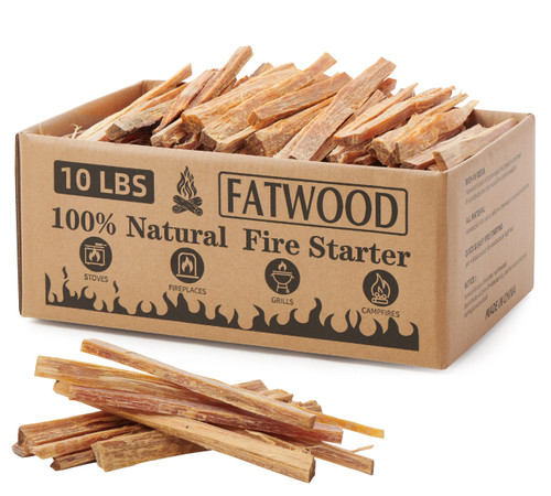 10 Lbs Fatwood Fire Starter Sticks, 100% Natural Kindling, Pine Firewood Firestarter for Campfire, Stove, Fireplace, Bonfires, Grill 10 Lbs Fatwood Fire Starter Sticks, 100% Natural Kindling, Pine Firewood Firestarter for Campfire, Stove, Fireplace, Bonfires, Grill