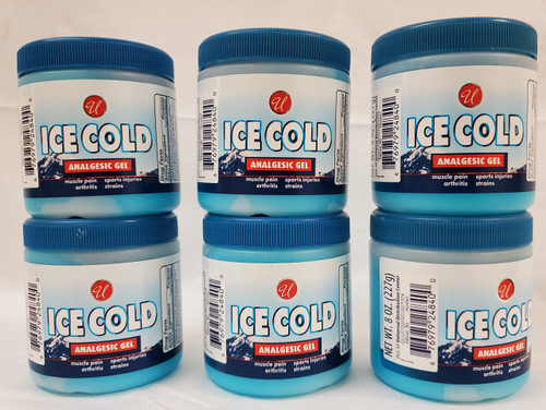 6 Analgesic Gel Menthol Muscle Joint Rub Back Pain Ache Sprain Relief Cream 48oz