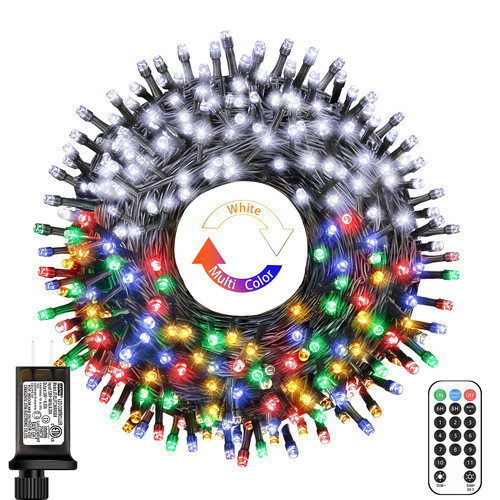 66ft Christmas Lights, 200 LED Color Changing Christmas String Lights with 11 Modes & Remote, Cool White & Multicolor Indoor String Lights, Plug in Twinkle Tree Lights for Xmas Outdoor Decor 66ft Christmas Lights, 200 LED Color Changing Christmas String Lights with 11 Modes & Remote, Cool White & Multicolor Indoor String Lights, Plug in Twinkle Tree Lights for Xmas Outdoor Decor