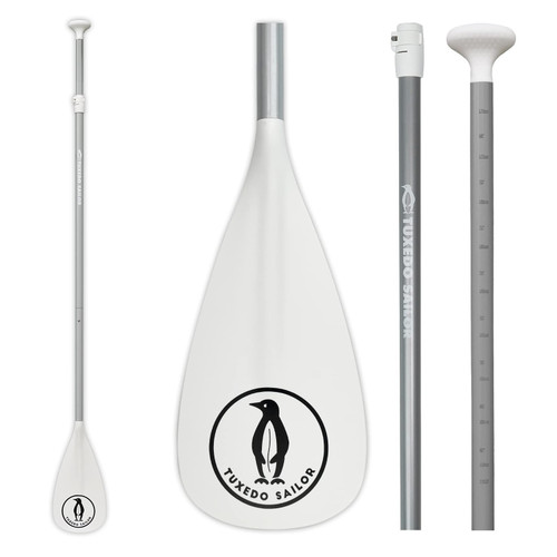 Tuxedo Sailor SUP Paddle - 3 Piece Adjustable Stand Up Paddle Board Paddle - Lightweight & Floating Paddle Board Oar - Durable and Packable, Reinforced Nylon Blades - Efficient Stroke