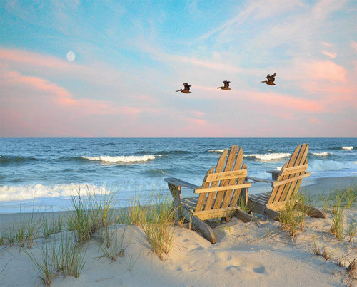 Heritage Puzzle Coastal Moonrise by Peter Doran Jigsaw Puzzle 1000 Pieces - Beach Puzzles for Adults 1000 Piece Jigsaw Puzzle Beach - Ocean Puzzles for Adults 1000 Piece - Beach Theme Jigsaw Puzzles