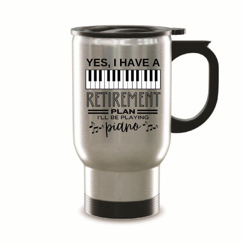 Funny Piano Retirement Plan Mugs Perfect Piano Player Gift Idea for Pianists Cooler Mug 14oz Steinless Steel Travel Mug Funny Piano Retirement Plan Mugs Perfect Piano Player Gift Idea for Pianists Cooler Mug 14oz Steinless Steel Travel Mug
