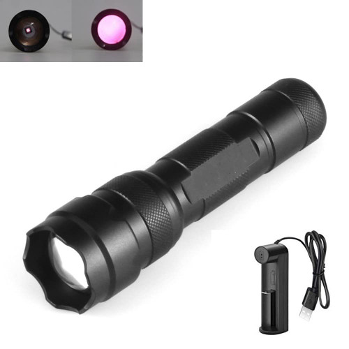 PROFORUS IR Flashlight 940nm for Night Vision, IR Illuminator Zoomable Tactical Infrared Flashlights with Rechargeable Battery and Charger IR Light for Coon Coyote Hog Fox Varmint Hunting