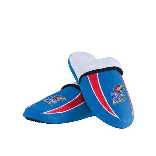FOCO Kansas Jayhawks NCAA Mens Sherpa Slide Slippers - S