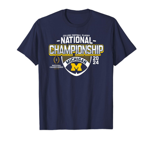 Michigan Wolverines 2024 CFP National Championship Football T-Shirt