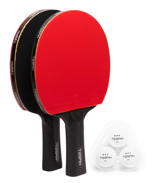 T2SPin Ping Pong Paddles Set of 2 - Hi Performance Table Tennis Paddles - 3 x Ping Pong Balls - Ping Pong Set for All Players - Ping Pong Paddle Set of 2 with 3 Balls T2SPin Ping Pong Paddles Set of 2 - Hi Performance Table Tennis Paddles - 3 x Ping Pong Balls - Ping Pong Set for All Players - Ping Pong Paddle Set of 2 with 3 Balls