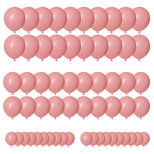 Dusty Rose Balloons Different Sizes 60Pcs, 12In 10In 5In Dusty Pink Balloon Garland Arch Kit, Birthday Party Latex Helium Balloon, Wedding Baby Shower Bride Anniversary Decoration Supplies
