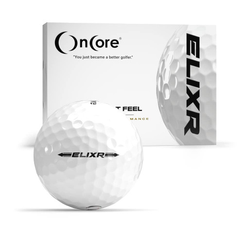 ONCORE GOLF (2022 ELIXR Tour Ball - High Performance Golf Balls - White (One Dozen)