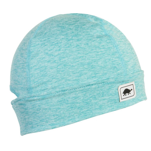 Turtle Fur Ponytail Conquest Comfort Shell Stria UV Performance Beanie, Aquamarine