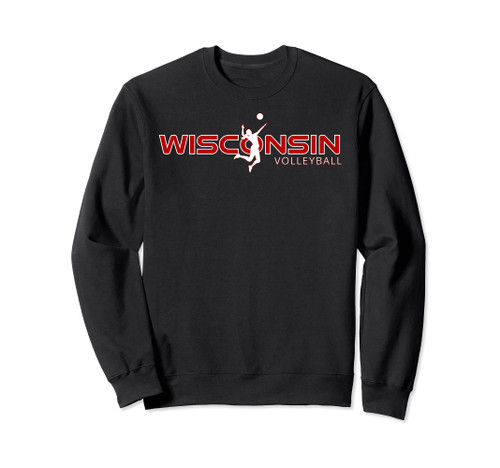 WI Court Game The Badger State Souvenir Wisconsin Volleyball Sweatshirt