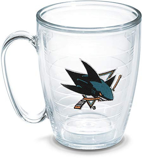 Tervis 1049805"NHL San Jose Sharks" Mug, Emblem, 16 oz, Clear