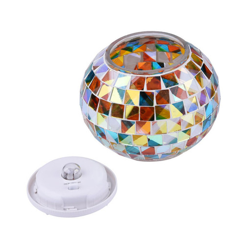 HAKIDZEL Pathway Ball Light Lampara Solar para Exterior Mosaic Glass Lamp Mosaic Solar Lights Globe Night Lamp Mosaic Solar Lantern Mosaic Ball Lamp Mosaic Ball Light Garden Light Outdoor