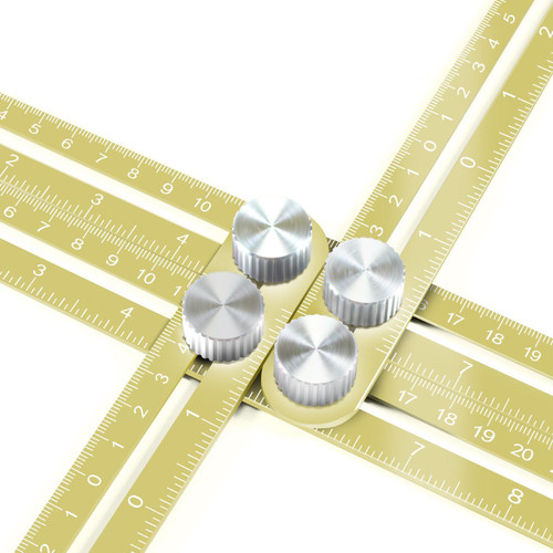 Ankace Multi Angle Measuring Ruler, Premium Aluminum Alloy Ultimate 836 Angleizer Template Tool/Layout Tool Measurement for Handymen, Builders, Craftsmen, DIY-ers (Golden)