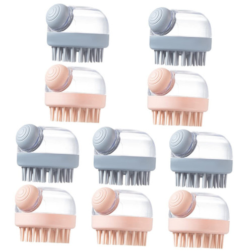 FRCOLOR 10 Pcs Massage Shampoo Brush Hair Washing Brush Head Scalp Massager Hair Scalp Brush Shampoo Scalp Massager Scalp Massage Brush Bathing Exfoliating Brush Comb Pp Household Travel
