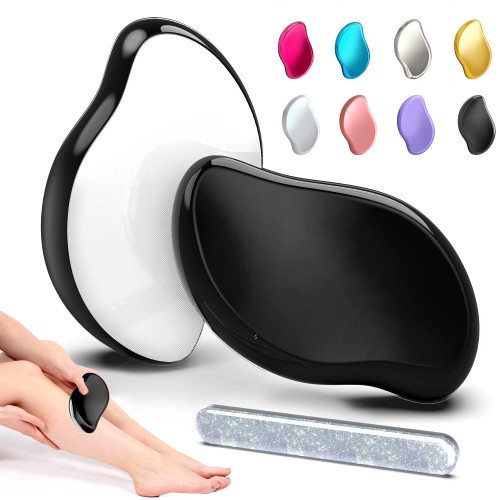 Freefa Crystal Hair Eraser for Women Men, Smooth Hair Eraser Upgraded Version Nano Eraser - Painless Crystal Hair Remover with Nano Nail File - Portable Leg Hair Remover