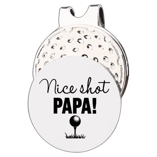 VIYZZX Funny Golf Gifts for Men Golfers Him, Nice Shot Papa Golf Golf Ball Marker with Magnetic Hat Clip Stainless Steel, Novelty Golfing Gift for Dad Papa Grandpa VIYZZX Funny Golf Gifts for Men Golfers Him, Nice Shot Papa Golf Golf Ball Marker with Magnetic Hat Clip Stainless Steel, Novelty Golfing Gift for Dad Papa Grandpa