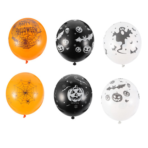 NOLITOY 200 Pcs Pumpkin Balloon Halloween Party Decorations Halloween Balloons Halloween Latex Balloons Halloween Balloons Spider Web Balloons Emulsion Accessories Thicken