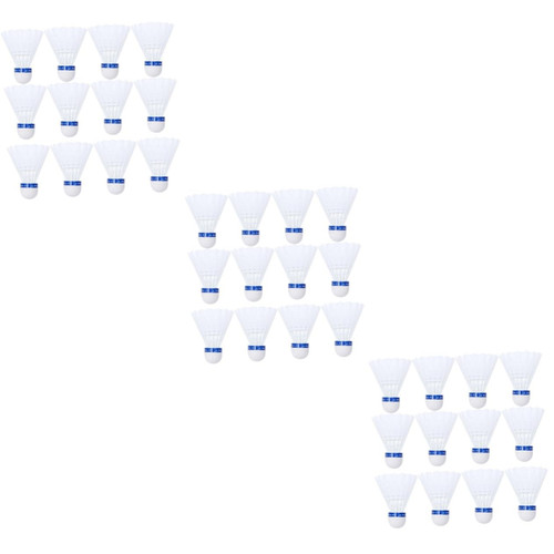 Yardwe 36 Pcs Sports Shuttlecocks Shuttlecock Birdies Balls Shuttlecocks Nylon Sports Shuttlecock Ball Training Shuttlecock Ball Nylon Shuttlecocks White Badminton Training Ball Fitness