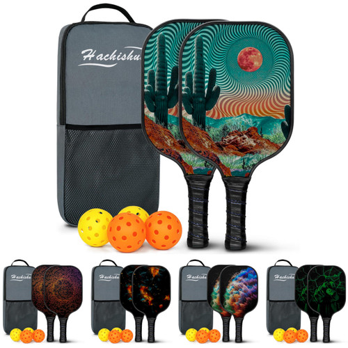 Pickleball Paddles - USAPA Approved Pickleball Paddles Fiberglass Surface/Best Pickleball Paddles Set of 2 for Men Women