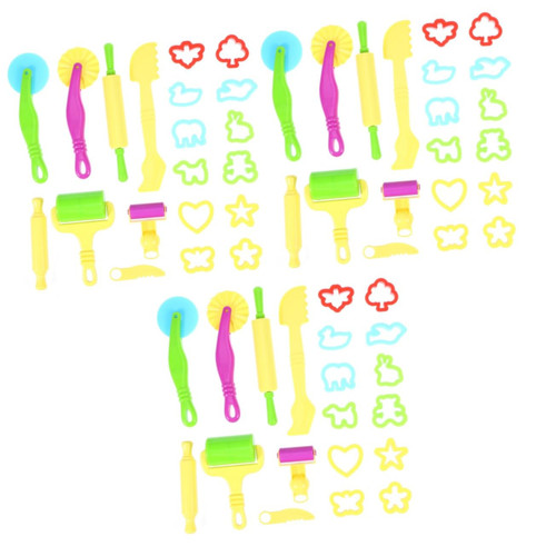 SAFIGLE Clay Mold 60 Pcs Hand Mold Clay Molds Stencils for Kids Tools for Kids Clay Tools Rolling Pin Play Toys Slicer Child Clay Rolling Pin