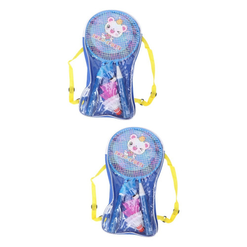 Milisten 2 Sets Badminton Racket Kids Badminton Kit Badminton for Kids Badminton Net for Garden Kids Suits Kids Shuttlecocks Racket Kids Kits Badminton Rackets for Kids Child Outdoor Play
