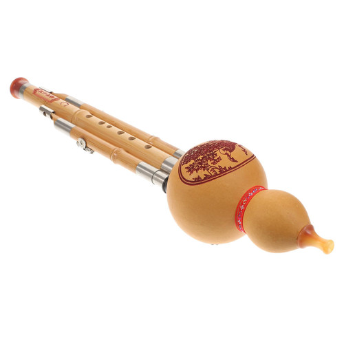 Parliky Bottle Gourd C Key Hulusi Keys Hulusi Key c Chinese Bawu Gourd Flute Chinese Ancient Hulusi Ethnic Musical Instrument Hulusi Wood Flute Chinese Hulusi Gift Lovers Gourd Silk Wooden