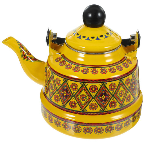 UPKOCH Enamel Teapot with Handle Vintage Tea Kettle Heating Water Teapot Water Boiling Kettle Enamel Floral Tea Heating Kettle for Stovetop Hot Water Leaf Tea Maker 1.1L Yellow UPKOCH Enamel Teapot with Handle Vintage Tea Kettle Heating Water Teapot Water Boiling Kettle Enamel Floral Tea Heating Kettle for Stovetop Hot Water Leaf Tea Maker 1.1L Yellow