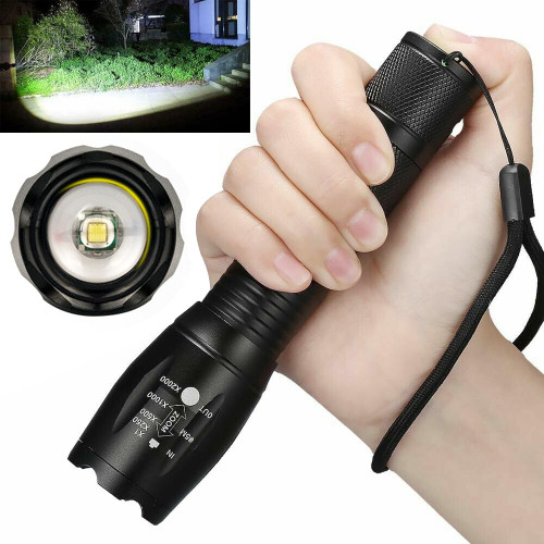 Wrrozz LED Flashlight, Bright Small Torch Tactical Flashlight High Lumens with 5 Modes, Waterproof Focus Zoomable Flash Light, Portable Flashlight for Camping Hiking Outdoor Home Emergency (1 Pack)