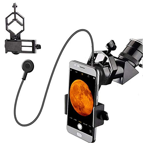 Selens Universal Cell Phone Adapter Mount + Wire Shutter, Compatible with Binocular Monocular Spotting Scope Telescope and Microscope for iPhone Samsung and more