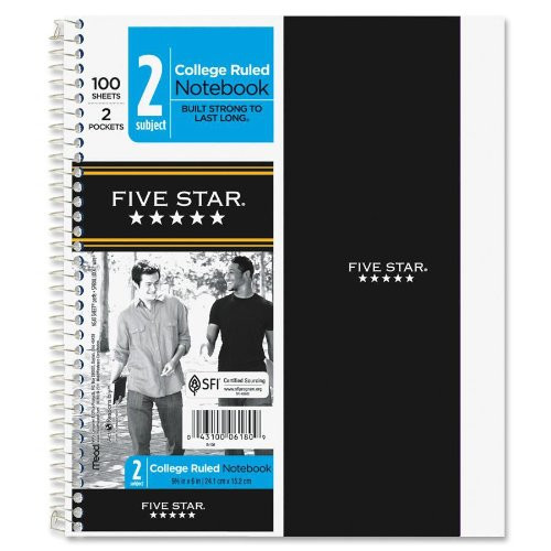 6 Pack Wirebound Notebook, College Rule, Perforated, 6 x 9-1/2, 2 Subject 100 Sheets by MEAD (Catalog Category: Paper, Envelopes & Mailers / Notebooks)