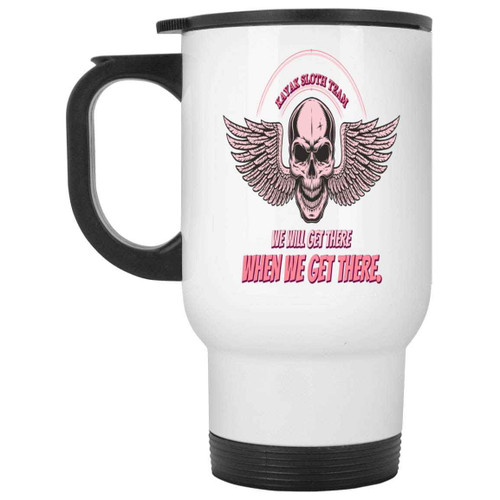 Kayaking Kayaker Gift, for Friend's Birthday - Sloth Kayak Funny, Colorful Quote on 14 Oz White Stainless Steel Travel Mug Kayaking Kayaker Gift, for Friend's Birthday - Sloth Kayak Funny, Colorful Quote on 14 Oz White Stainless Steel Travel Mug