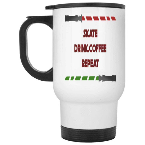 Skateboarding Themed Gifts, Ideal for Nephew's Skater Duck Urban Gift - Coffee Drinking Beanie, Men Women 14 Oz White Stainless Steel Travel Mug Skateboarding Themed Gifts, Ideal for Nephew's Skater Duck Urban Gift - Coffee Drinking Beanie, Men Women 14 Oz White Stainless Steel Travel Mug