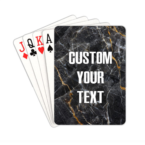 Marble Black Playing Cards Custom Playing Cards Personalized Playing Cards with Photo Name Customized Deck of Playing Cards for Party Favors Poker Cards Birthday Gifts for Friends Family