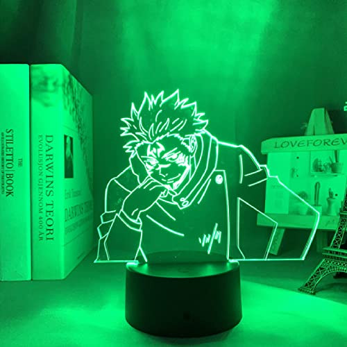 Anime Lamp Yuji Itadori Jujutsu Kaisen Led Night Light for Birthday Gift Jujutsu Kaisen Yuji Itadori Lamp Gradient Color Atmosphere Light
