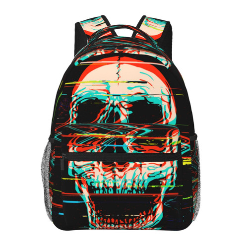 RIMENCH Business Laptop Backpack Travel Rucksack Bag Daypack for Work College Men Women Modern Grunge Trippy Goth Skull Backpack