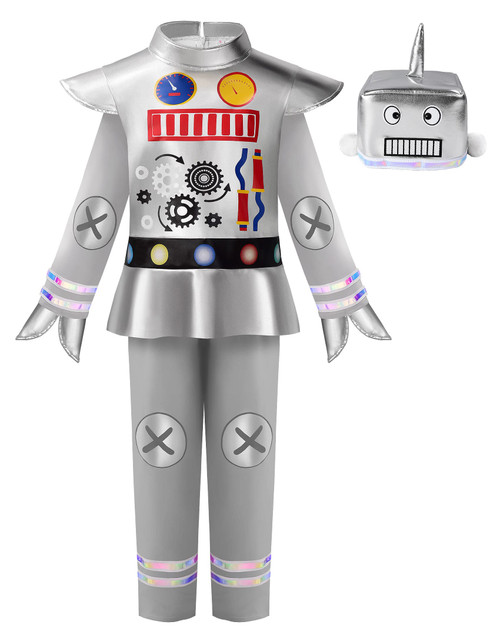 ReliBeauty Robot Costume for Kids Toddler Boys Costume Toddler,8-9/140