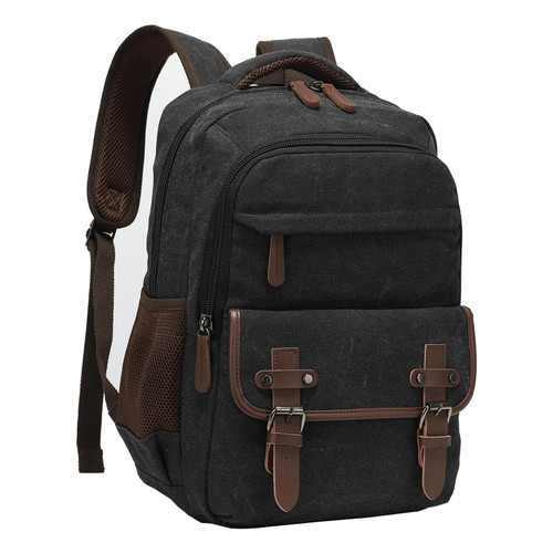 LUNLOPIK lulusnie Canvas Laptop Backpack, Vintage Daypack for Men Women, Black Travel Rucksack Backpack College Computer Bag Fits 15.6 Inch Laptop,Black LUNLOPIK lulusnie Canvas Laptop Backpack, Vintage Daypack for Men Women, Black Travel Rucksack Backpack College Computer Bag Fits 15.6 Inch Laptop,Black