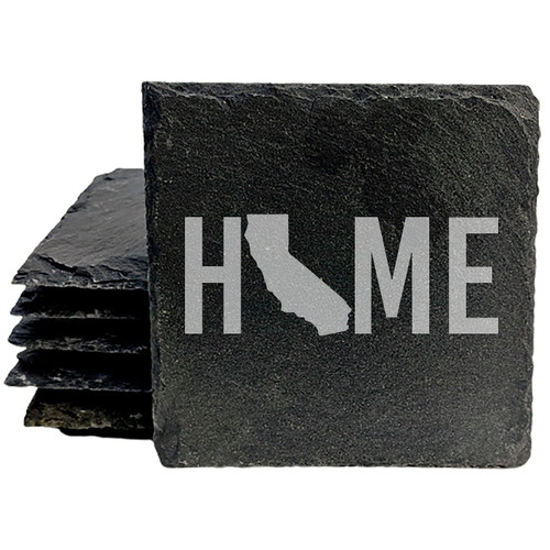 California Home Coasters - Square Slate - set of 5