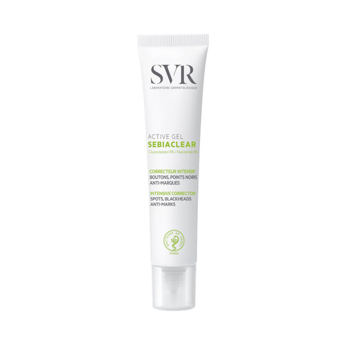 SVR Sebiaclear Active Gel - Face Gel-Cream for Oily to Combination Skin - Oil Free Facial Moisturizer with Niacinamide to reduce the appearance of Blemishes, Blackheads and Redness, 1.3 fl.oz.